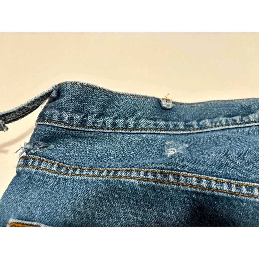 Levis 505 Regular Fit Jeans Mens 38x34 Medium Wash Blue Straight Leg Denim